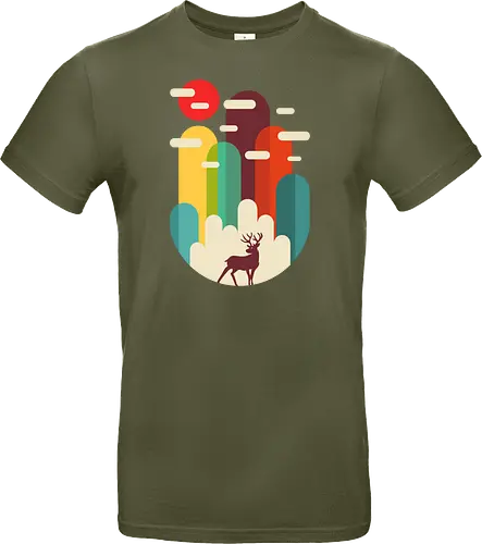 Mountains Deer Minimalist
