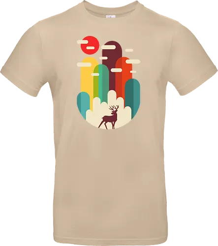 Mountains Deer Minimalist