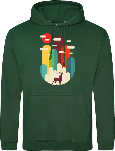 Mountains Deer Minimalist