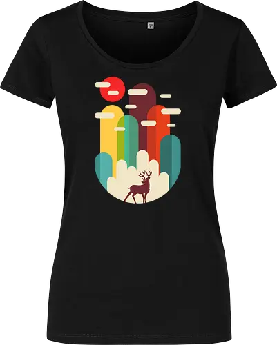 Mountains Deer Minimalist