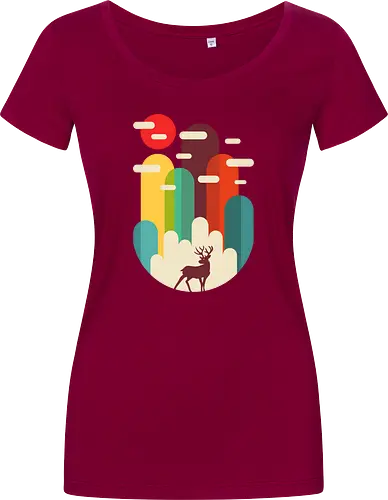 Mountains Deer Minimalist