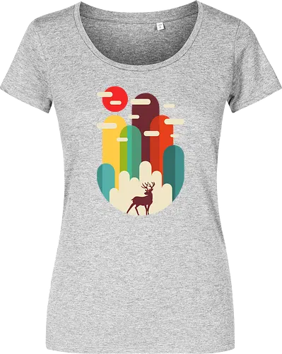 Mountains Deer Minimalist