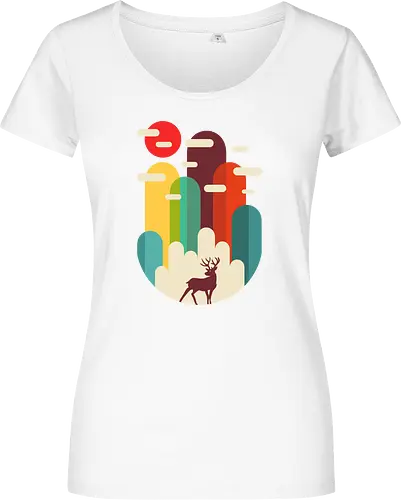 Mountains Deer Minimalist