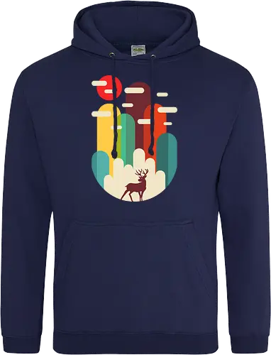 Mountains Deer Minimalist