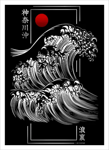 Modern Kanagawa's Wave - Silver