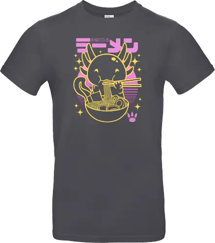 Axolotl ramen sunset neon