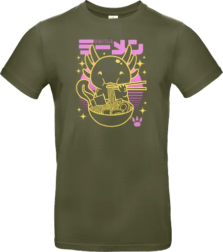 Axolotl ramen sunset neon