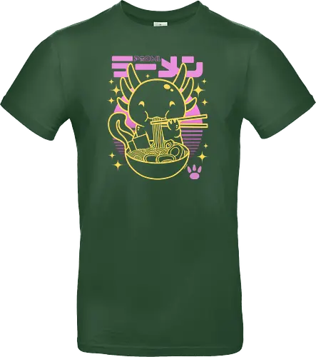 Axolotl ramen sunset neon