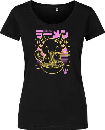 Axolotl ramen sunset neon