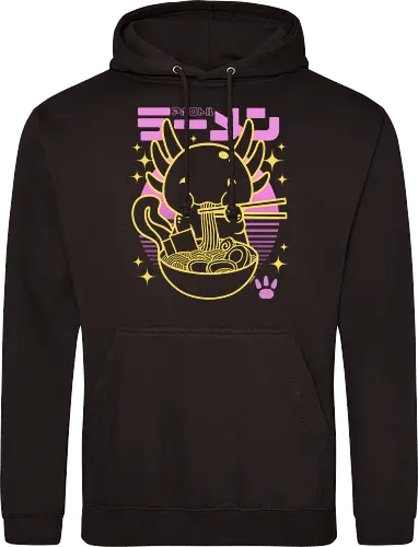 Axolotl ramen sunset neon