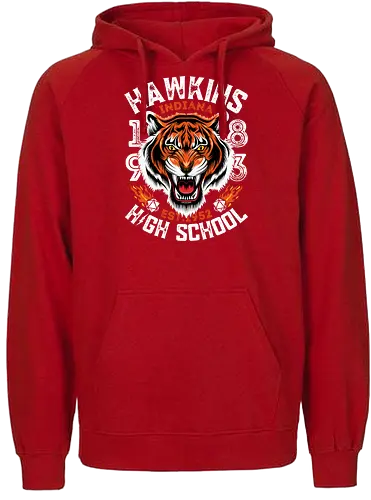 Hawkins High School - strange, things, hawkins, highschool - Fairtrade Hoodie