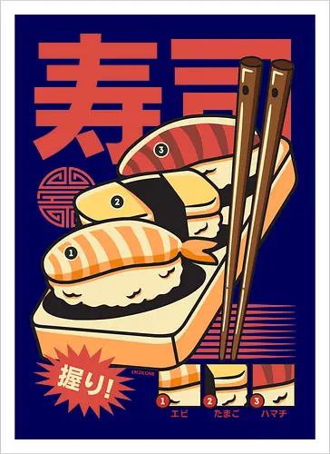Vintage Cool Nigiri Sushis
