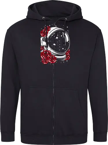 Astronaut helmet of roses