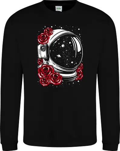 Astronaut helmet of roses