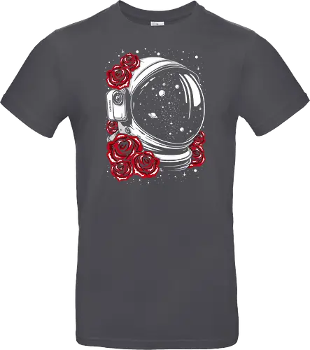 Astronaut helmet of roses