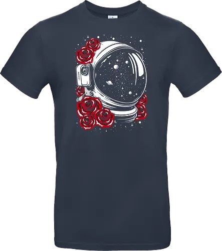 Astronaut helmet of roses