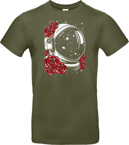 Astronaut helmet of roses