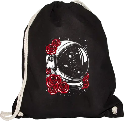 Astronaut helmet of roses
