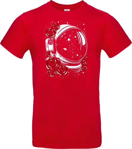 Astronaut helmet of roses