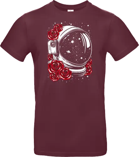 Astronaut helmet of roses