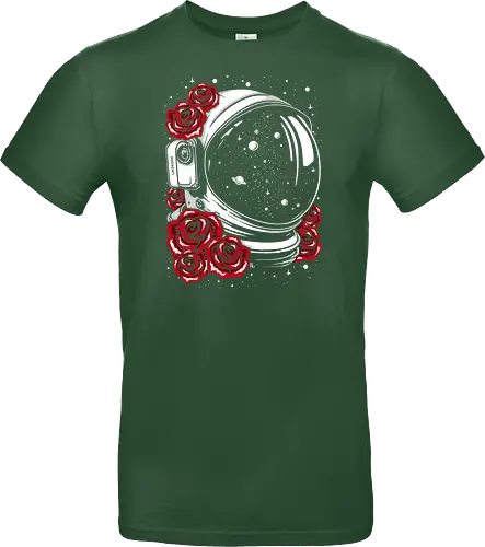 Astronaut helmet of roses