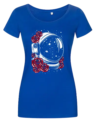 Astronaut helmet of roses