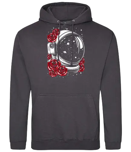 Astronaut helmet of roses - rosen, astronaut, space - Standard Hoodie