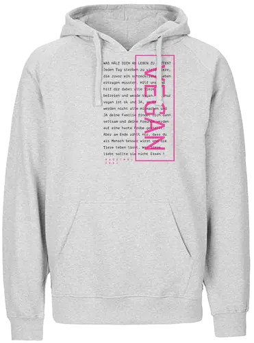 Vegan Text . D - Fairtrade Hoodie
