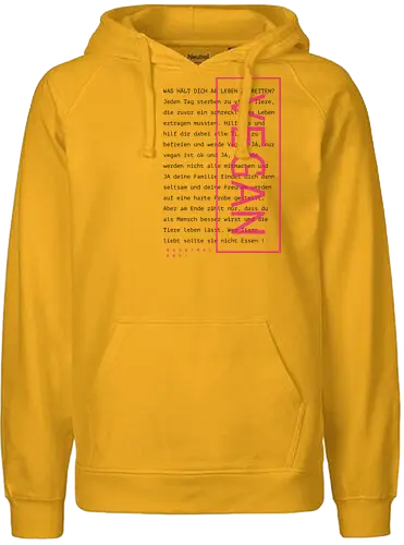 Vegan Text . D - Fairtrade Hoodie