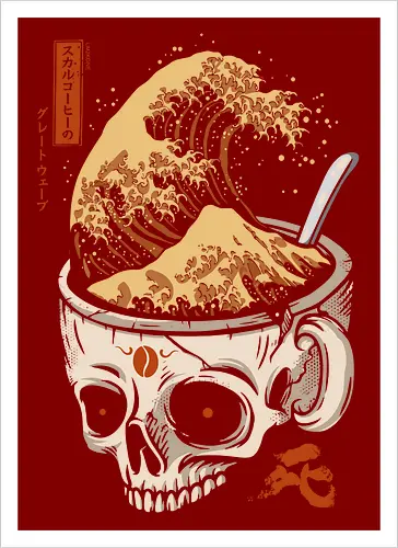 The Great Wave of Skull Coffee