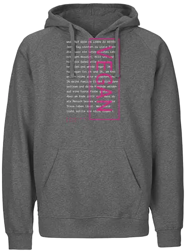 Vegan Text.D -transparent - Fairtrade Hoodie