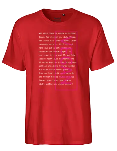 Vegan Text.D -transparent - Fairtrade T-Shirt
