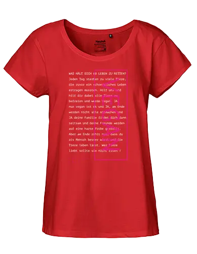 Vegan Text.D -transparent - Fairtrade Girl Shirt