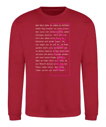 Vegan Text.D -transparent - Sweatshirt