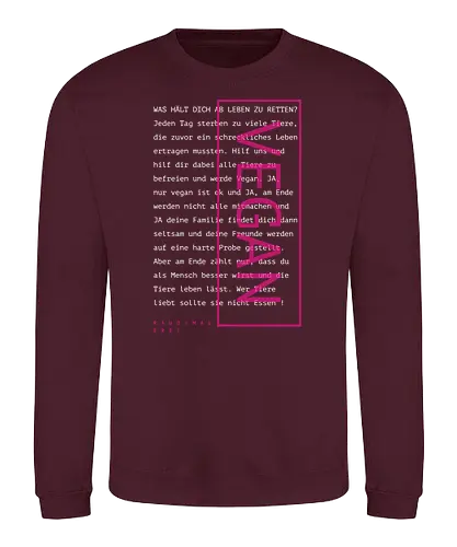 Vegan Text.D -transparent - Sweatshirt