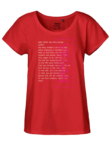 Vegan Text.E-transparent - Fairtrade Girl Shirt
