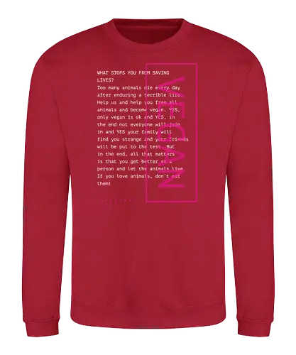 Vegan Text.E-transparent - Sweatshirt
