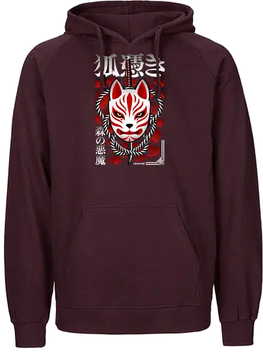 Kitsune - Forest Demon - kitsune, fuchs, maske - Fairtrade Hoodie