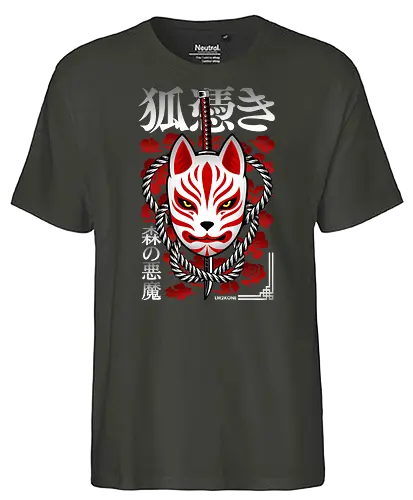Kitsune - Forest Demon - kitsune, fuchs, maske - Fairtrade T-Shirt
