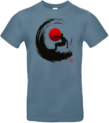 Enso Surf Japanese black - Surf, Surfing, japan - Standard T-Shirt