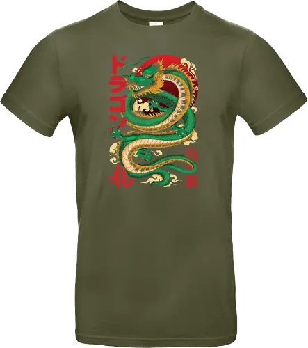 Anime Green Japanese Dragon