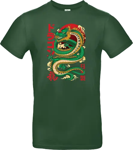 Anime Green Japanese Dragon