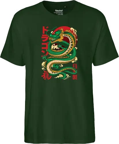 Anime Green Japanese Dragon