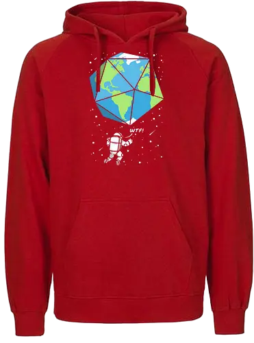 D20 earth astronaut - earth, w20, dice, würfel, astronaut - Fairtrade Hoodie