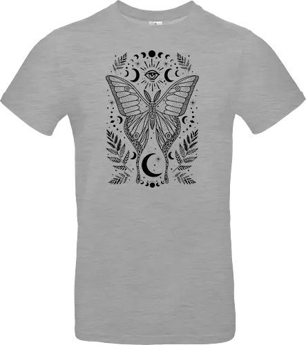 Occult mystical moon moth - black
