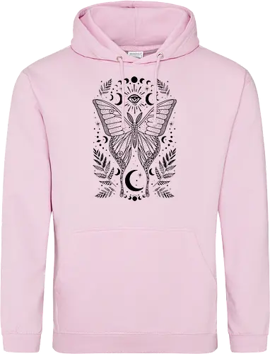 Occult mystical moon moth - black