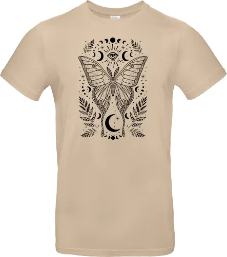 Occult mystical moon moth - black