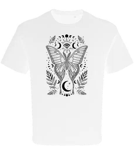 Occult mystical moon moth - black