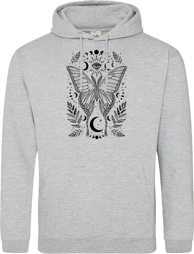 Occult mystical moon moth - black