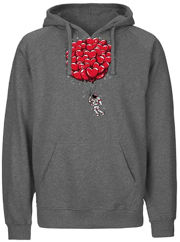 Heart balloon Astronaut - herz, balloon, astronaut, heart - Fairtrade Hoodie